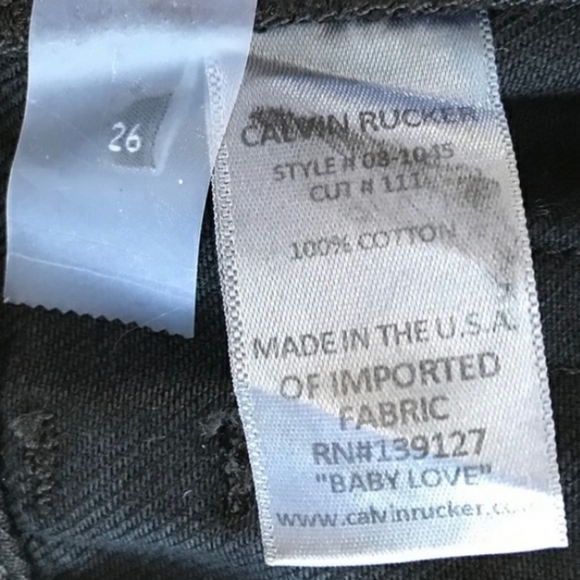 NEW Calvin Rucker Jeans Baby Love Distressed Black 26 Hi Waist Boyfriend Luxury - Picture 10 of 16